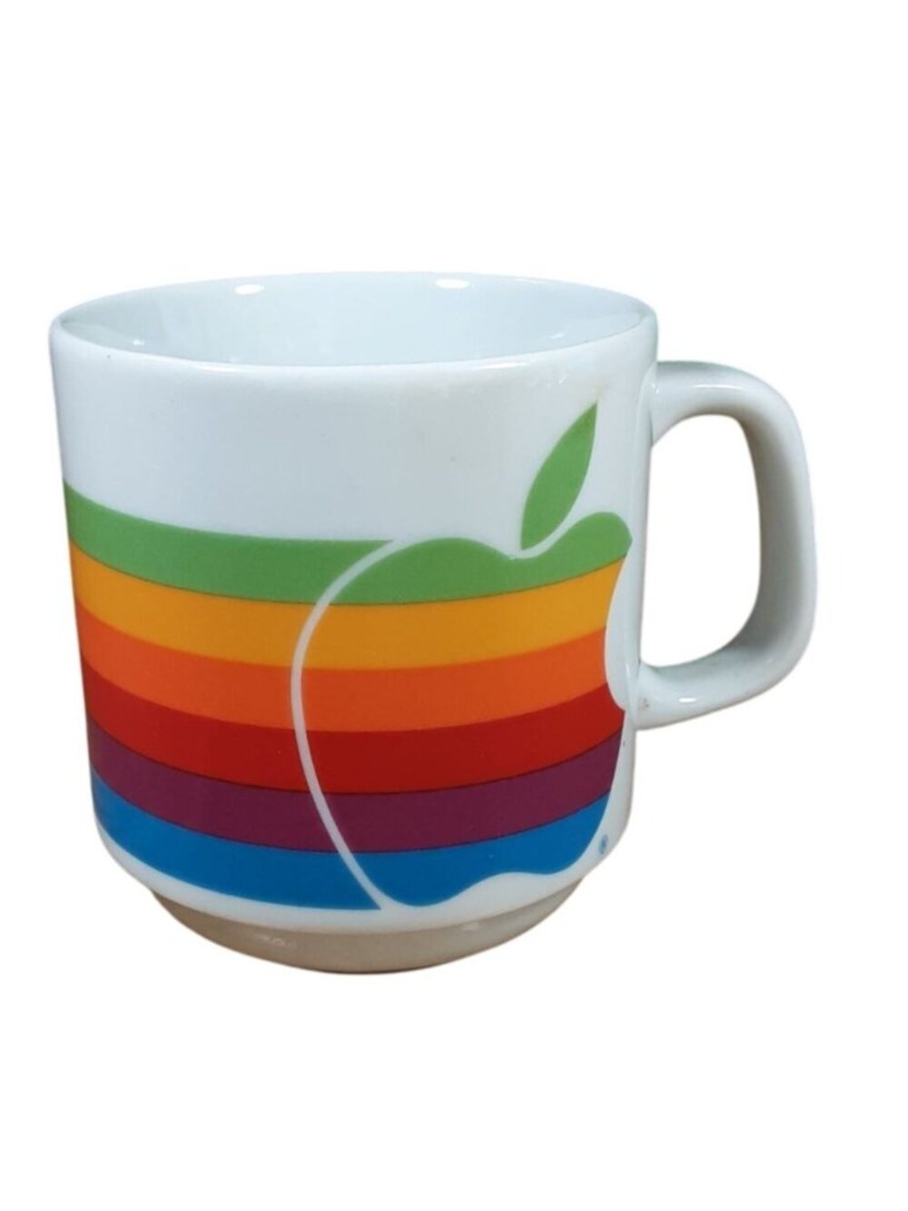 Vintage Apple Computer Logo 80's Mug Papel Rainbow MacIntosh Lisa Coffee Cup